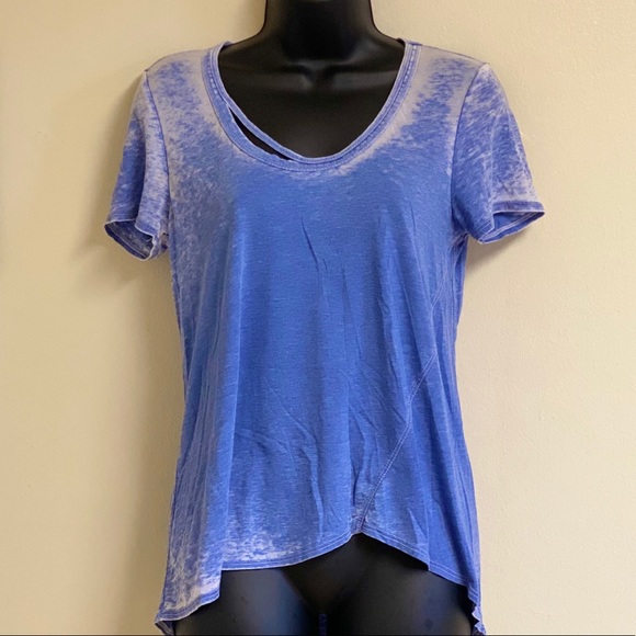 Chaser Tops - Chaser Burnout Tee Shirt With Pull Away Neck